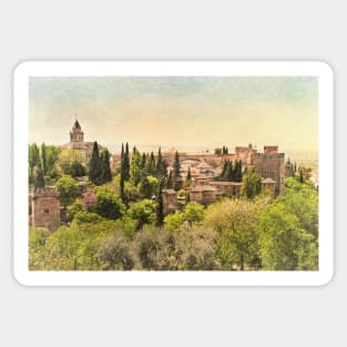 Towers of the Alhambra Palace Sticker